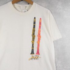 画像2: 〜90's USA製 "NEW ORLEANS JAZZ"  クラリネット プリントTシャツ L (2)