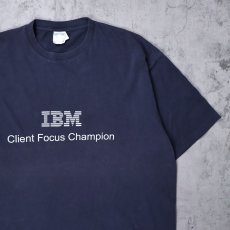 画像1: IBM "Client Focus Champion" コンピューター企業 プリントTシャツ NAVY XL (1)