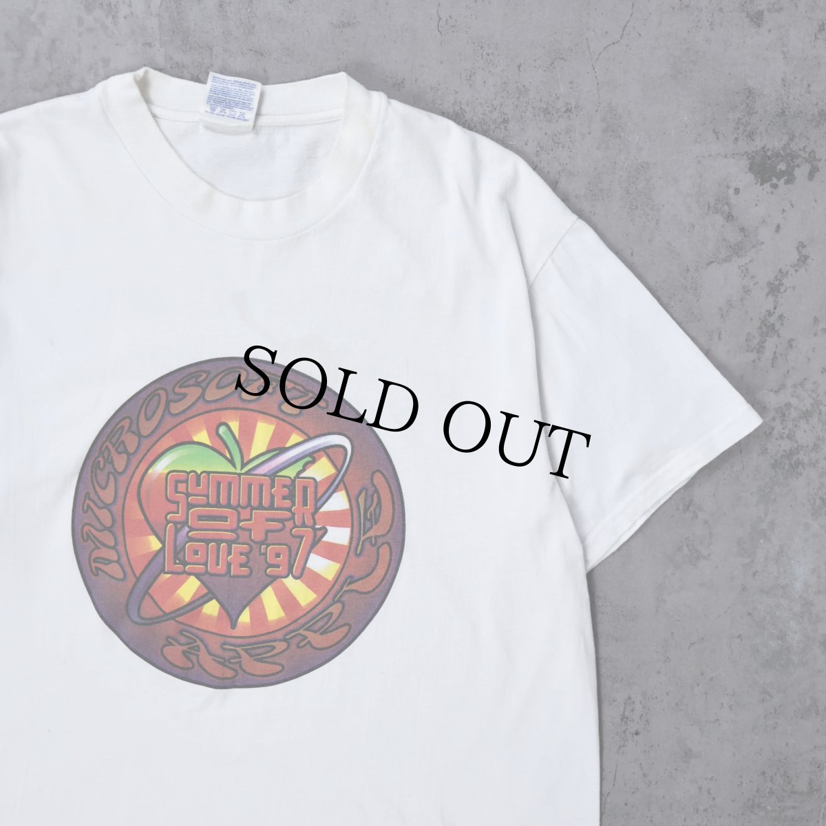 画像1: 【SALE】 90's Microsoft "SUMMER OF LOVE '97" コンピューター企業 プリントTシャツ L (1)