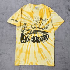 画像1: Google "ALICE IN USERLAND" タイダイ パロディプリントTシャツ S (1)