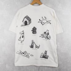 画像2: 90's Studio Roja USA製 犬プリントTシャツ XL (2)