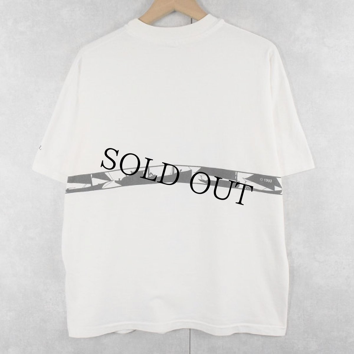 画像2: 90's SMITH&HILL USA製 ボート柄 巻きプリントTシャツ L (2)