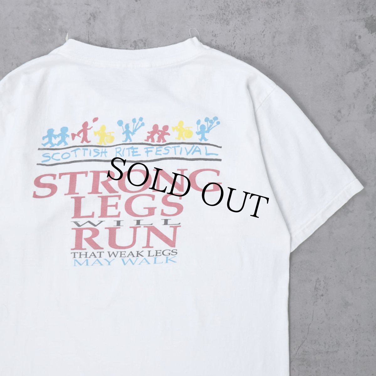画像2: 90's IBM "STRONG LEGS RUN" コンピューター企業 プリントTシャツ L (2)