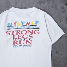画像2: 90's IBM "STRONG LEGS RUN" コンピューター企業 プリントTシャツ L (2)
