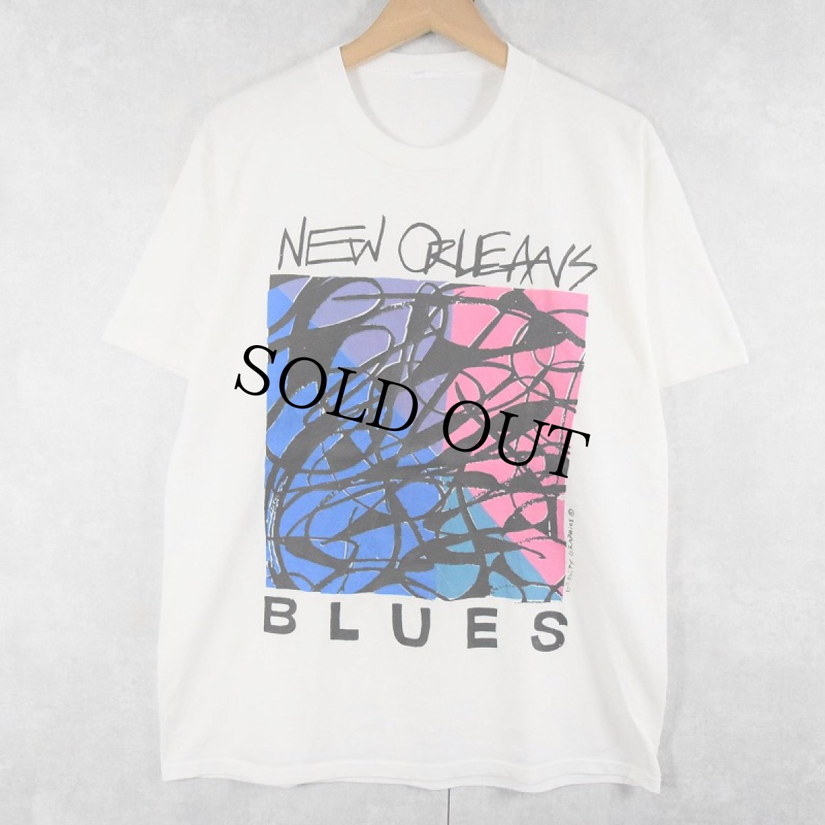 画像1: 90's GRAVITY GRAPHICS "NEW ORLEANS BLUES" プリントTシャツ (1)