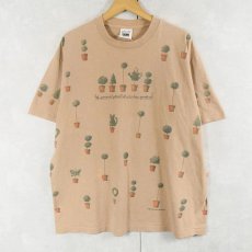 画像1: 90's rel-e-vant products USA製 植木プリントTシャツ XL (1)