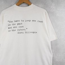 画像1: 90's Dizzy Gillespie USA製 "COLUMBIA JAZZ" メッセージプリントジャズTシャツ XL (1)