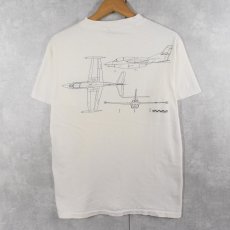 画像2: 90's USA製 "T-2C BUCKEYE" 航空機プリントTシャツ M (2)