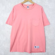 画像1: 90's RUSSELL ATHLETIC USA製 無地ポケットTシャツ XL (1)