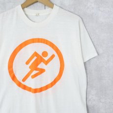 画像1: 80's USA製 ピクトグラム イラストプリントTシャツ XL (1)