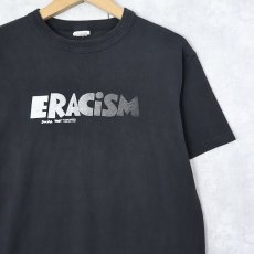画像1: 90's ERACISM USA製 プリントTシャツ BLACK M (1)