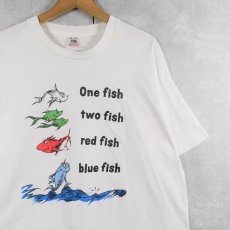 画像1: 90's Dr.Seuss USA製 "One fish two fish..." 児童書プリントTシャツ XL (1)