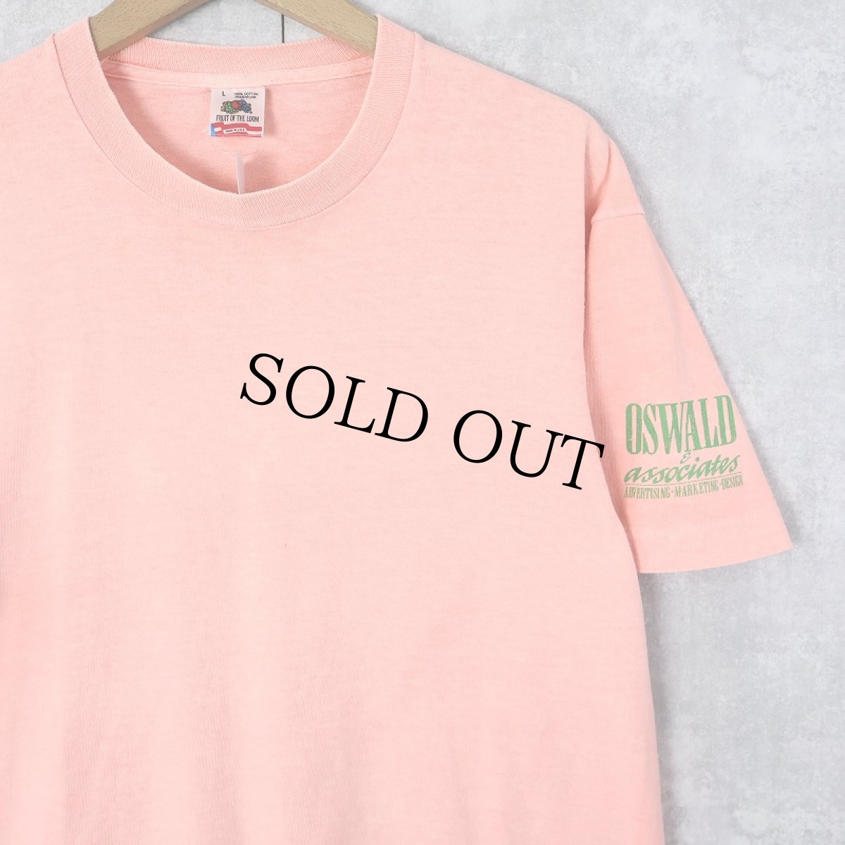 画像1: 90's USA製 "OSWALD & ASSOCIATES" プリントTシャツ L (1)