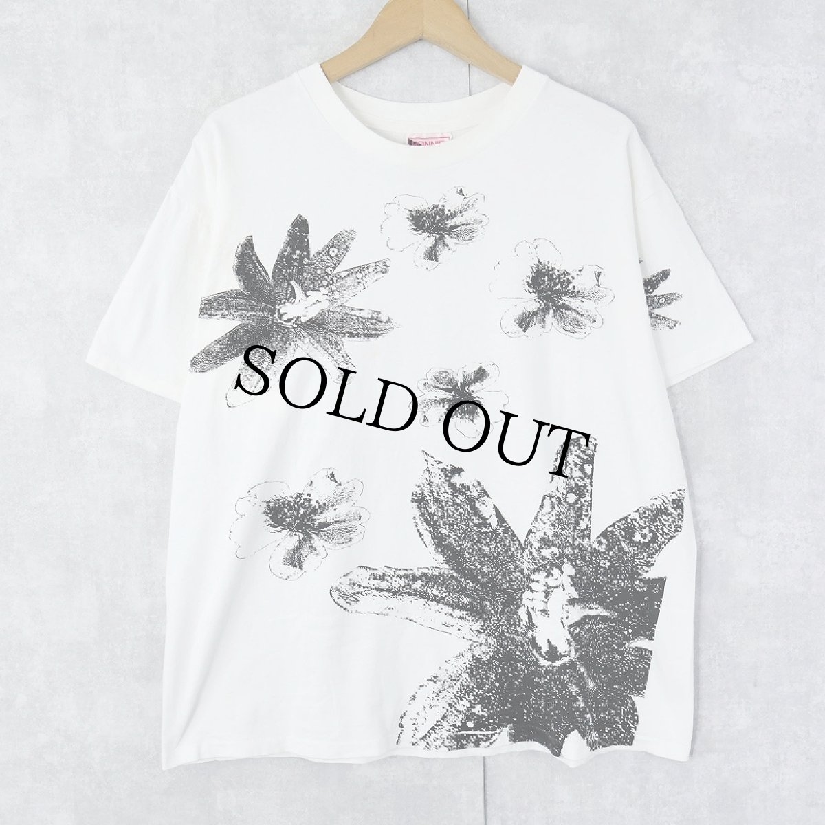 画像1: 90's BONNIE AUGUST USA製 花柄 大判プリントTシャツ ONESIZE (1)