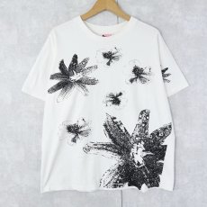 画像1: 90's BONNIE AUGUST USA製 花柄 大判プリントTシャツ ONESIZE (1)