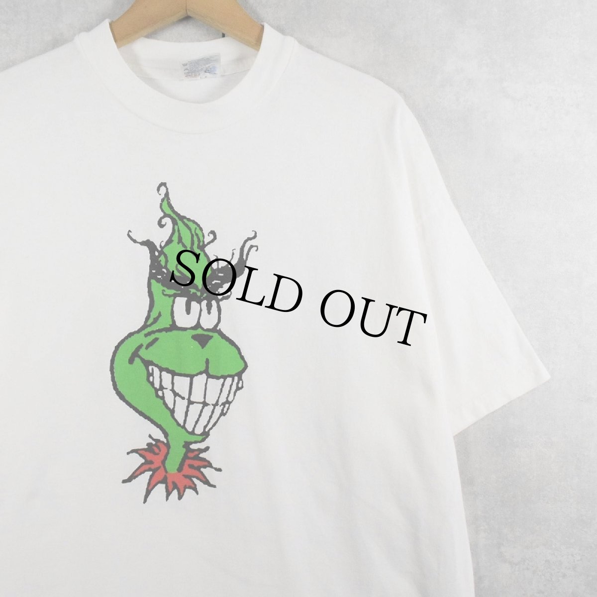 画像1: 90's Dr.Seuss UAS製 "The GRINCH" キャラクタープリントTシャツ XL (1)