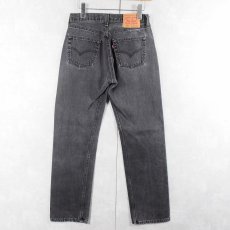 画像2: 2000's Levi's 501 USA製 "サルファブラック" ブラックデニムパンツ W28 (2)