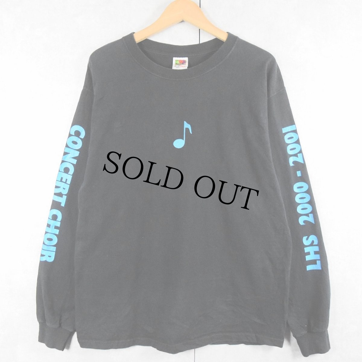 画像1: 2000's LHS CONCERT CHOIR 合唱団プリントロンT BLACK L (1)