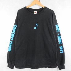 画像1: 2000's LHS CONCERT CHOIR 合唱団プリントロンT BLACK L (1)