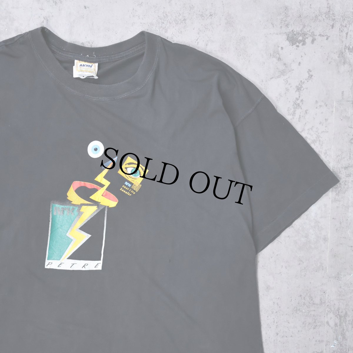 画像1: 90's NRK P3 ラジオ番組プリントTシャツ XL (1)