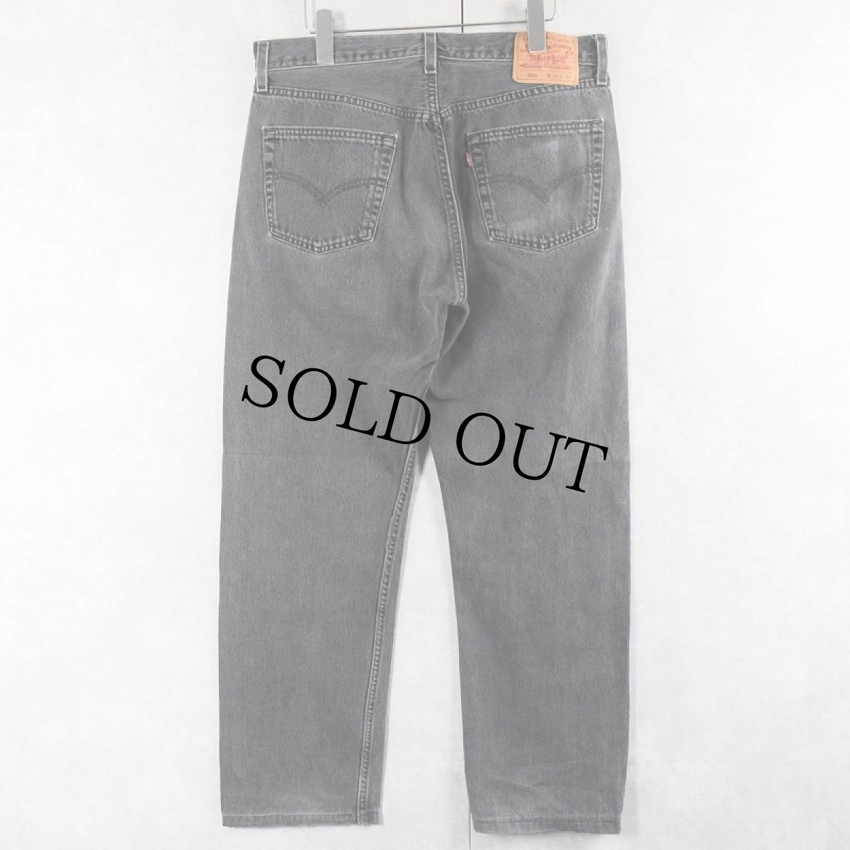 画像2: 90's Levi's 501 USA製 "サルファブラック" ブラックデニムパンツ W34 (2)
