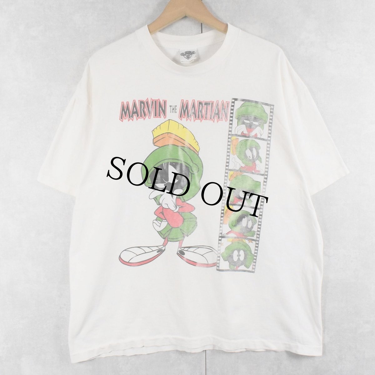 画像1: 90's Marvin the Martian USA製 キャラクタープリントTシャツ XL (1)