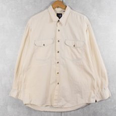 画像1: 90's GAP ステッチデザイン コットンシャツ  (1)