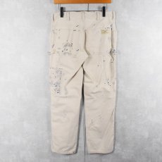 画像3: POLO Ralph Lauren ダブルニー コットンペインターパンツ W31 (3)