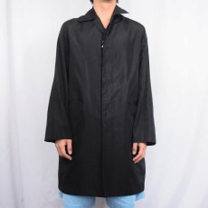 画像4: 90's〜 Ralph Lauren COLLECTION USA製 シルクハーフコート BLACK SIZE2 (4)
