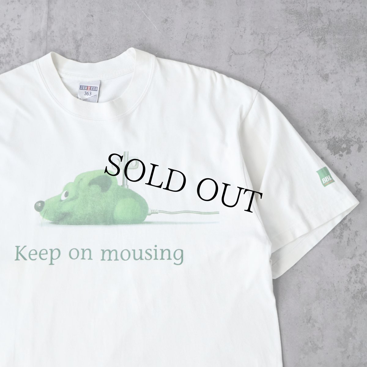 画像1: BBL "Keep on mousing" 銀行プリントTシャツ L (1)