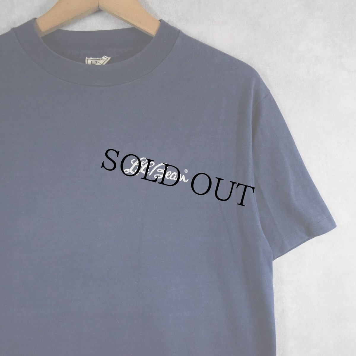 画像1: 90's L.L.Bean USA製 ロゴプリントTシャツ NAVY M (1)