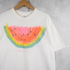 画像1: 90's SEA DOG USA製 "a cool slice of..." スイカイラスト プリントTシャツ XL (1)