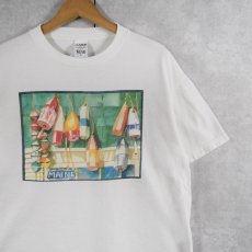 画像1: 90's〜 LASER ART WEAR USA製 "Maine" アートプリントTシャツ L (1)