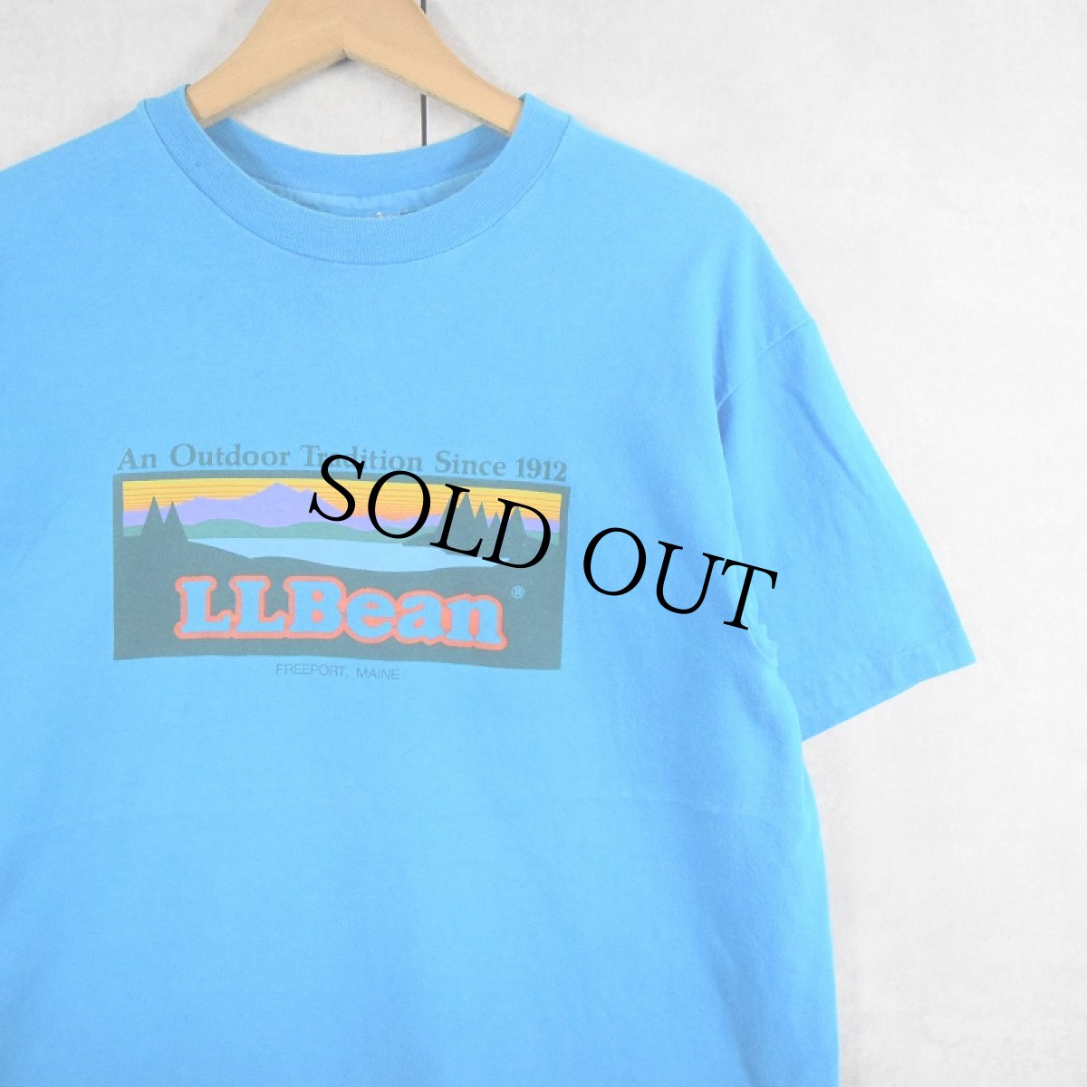 画像1: 90's L.L.Bean by Hanes USA製 "An Outdoor Tradition" ロゴプリントTシャツ L (1)