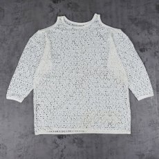 画像2: 90's Kick's USA製 コールドショルダー メッシュロンT ONESIZE (2)