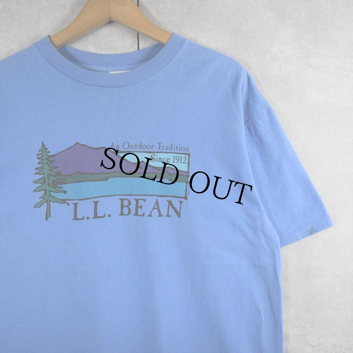 画像1: 90's L.L.Bean USA製 "An Outdoor Tradition" ロゴプリントTシャツ L (1)