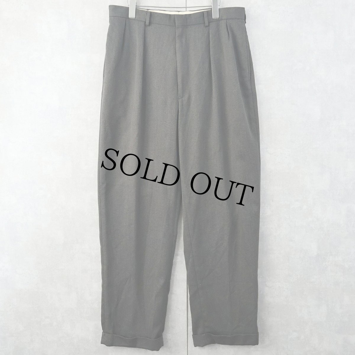 画像2: POLO Ralph Lauren 2タック コットンスラックス W35 (2)