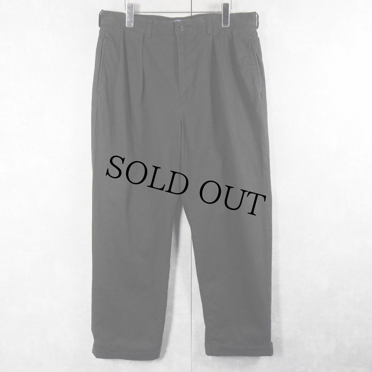画像1: POLO Ralph Lauren "POLO CHINO" 2タック コットンチノトラウザーズ BLACK W34 (1)