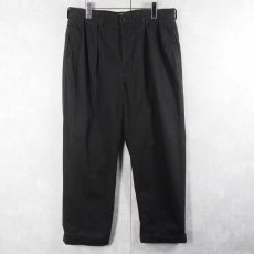 画像1: POLO Ralph Lauren "POLO CHINO" 2タック コットンチノトラウザーズ BLACK W34 (1)