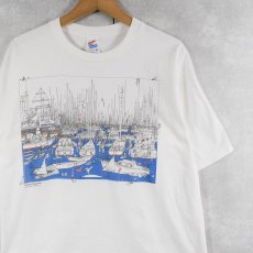 画像1: 90's B Johnson USA製 イラストプリントTシャツ XL (1)