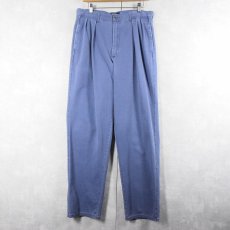 画像1: 90's POLO Ralph Lauren USA製 "POLO CHINO" 2タック コットンチノトラウザーズ W34 (1)