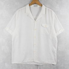 画像1: JEAN FABRICE FRANCE製 格子柄織り リネンオープンカラーシャツ SIZE5 (1)