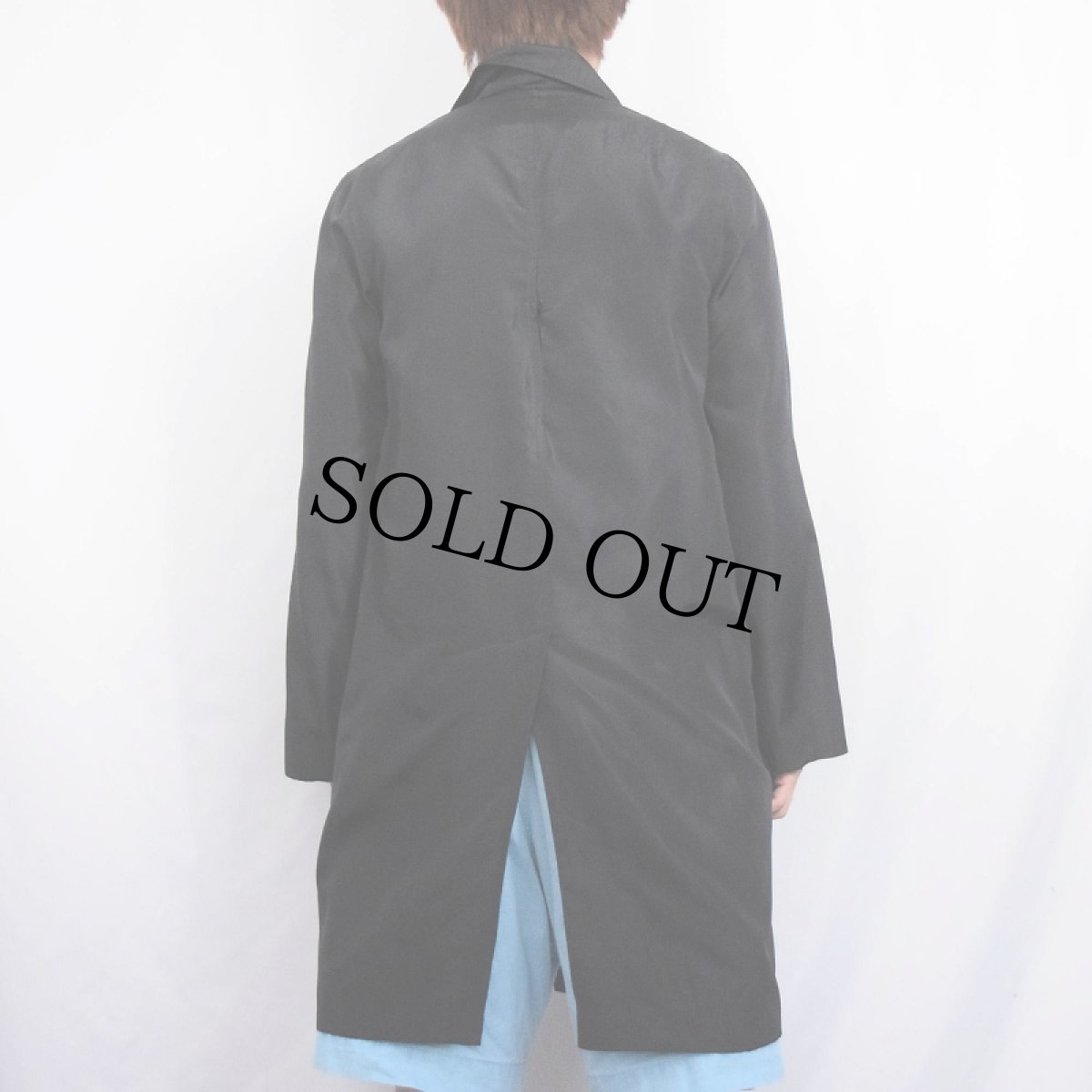 画像5: 90's〜 Ralph Lauren COLLECTION USA製 シルクハーフコート BLACK SIZE2 (5)