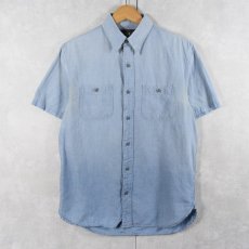 画像1: Ralph Lauren RRL マチ付き シャンブレーシャツ S (1)