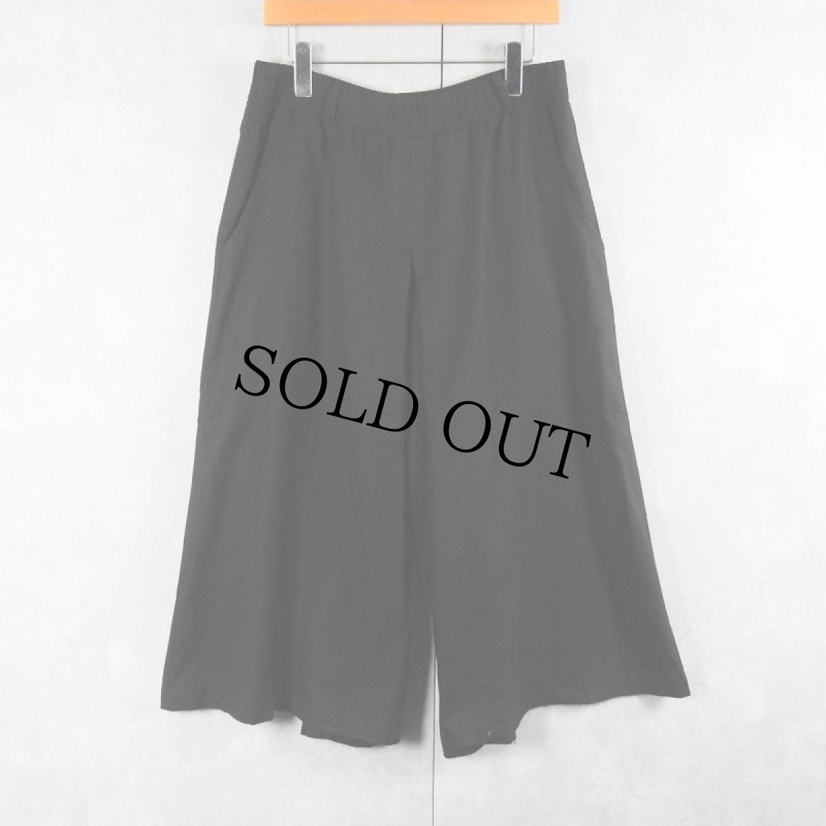 画像2: 80's Bedford Fair USA製 ポリエステル×レーヨン ワイドイージーパンツ BLACK W31-37 (2)