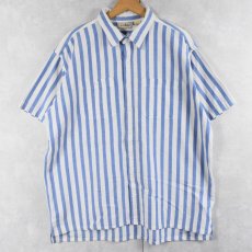 画像1: 90's L.L.Bean USA製 "Cool Weave" ストライプ コットンシャツ XL (1)