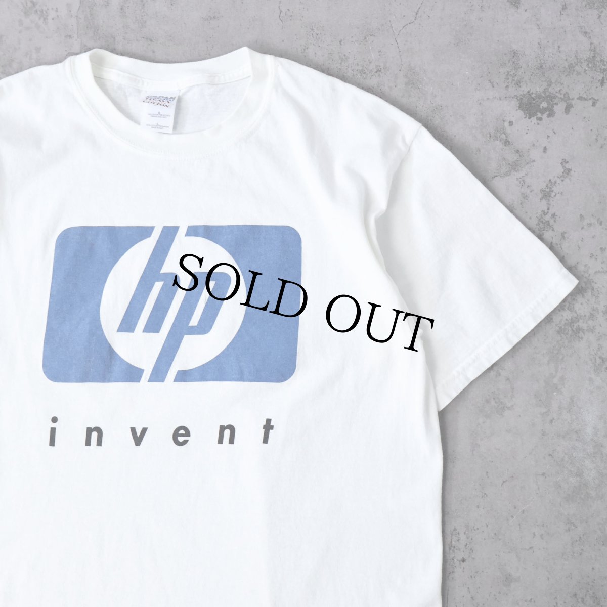 画像1: hp invent コンピューター企業 ロゴプリントTシャツ L (1)