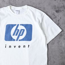 画像1: hp invent コンピューター企業 ロゴプリントTシャツ L (1)