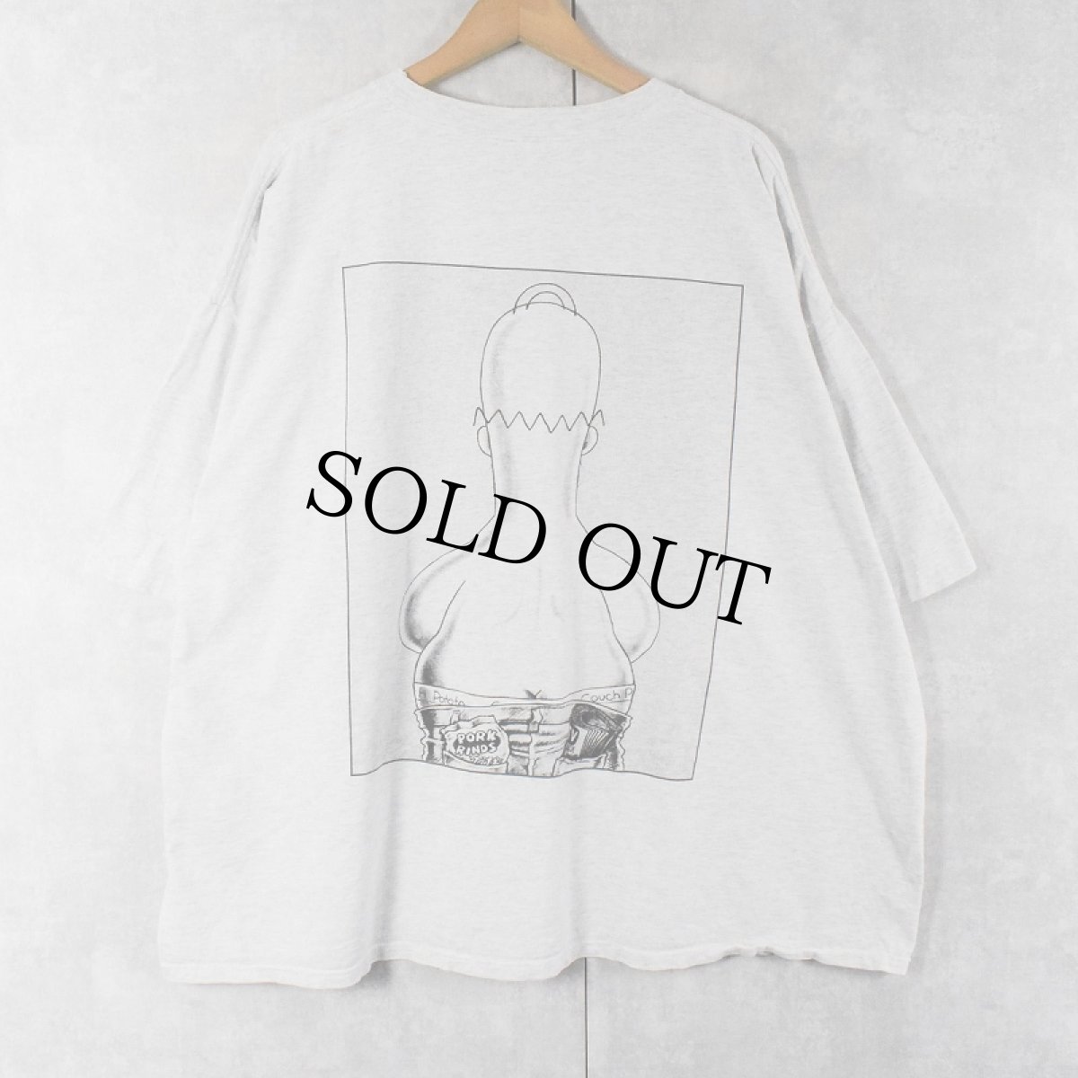 画像2: 90's THE SIMPSONS "Couch Potato" USA製 Calvin KleinパロディTシャツ 4XL (2)