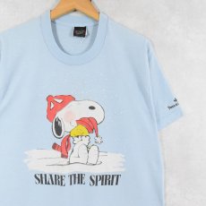 画像1: 90's SNOOPY USA製 "SHARE THE SPIRIT" キャラクタープリントTシャツ (1)